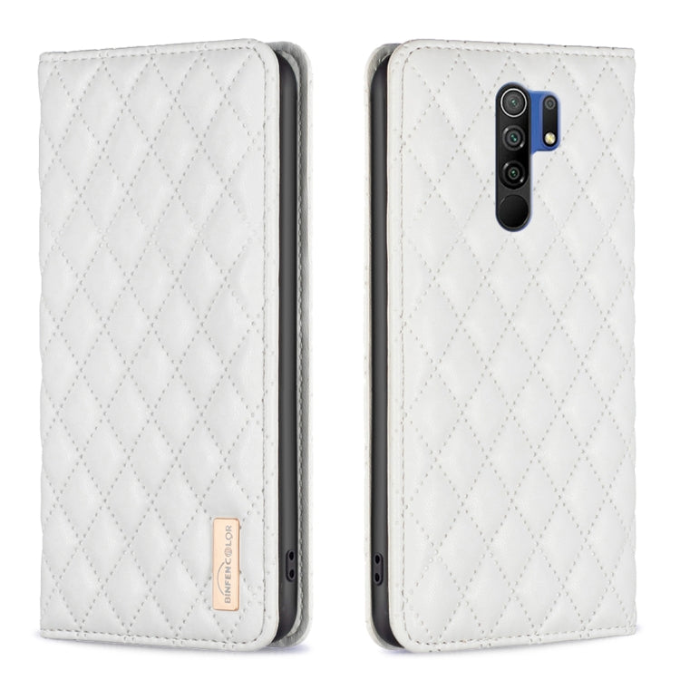 Custodia per telefono a conchiglia in pelle magnetica Diamond Lattice, For Xiaomi Redmi 9A, For Xiaomi Redmi 9C / 10A / Poco C31, For Xiaomi Redmi 9, For Xiaomi Redmi 10 5G / Note 11E
