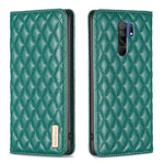 Custodia per telefono a conchiglia in pelle magnetica Diamond Lattice, For Xiaomi Redmi 9A, For Xiaomi Redmi 9C / 10A / Poco C31, For Xiaomi Redmi 9, For Xiaomi Redmi 10 5G / Note 11E
