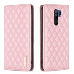 Custodia per telefono a conchiglia in pelle magnetica Diamond Lattice, For Xiaomi Redmi 9A, For Xiaomi Redmi 9C / 10A / Poco C31, For Xiaomi Redmi 9, For Xiaomi Redmi 10 5G / Note 11E