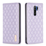 Custodia per telefono a conchiglia in pelle magnetica Diamond Lattice, For Xiaomi Redmi 9A, For Xiaomi Redmi 9C / 10A / Poco C31, For Xiaomi Redmi 9, For Xiaomi Redmi 10 5G / Note 11E