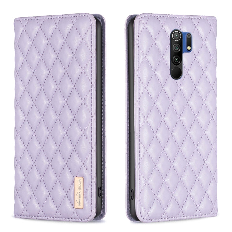 Custodia per telefono a conchiglia in pelle magnetica Diamond Lattice, For Xiaomi Redmi 9A, For Xiaomi Redmi 9C / 10A / Poco C31, For Xiaomi Redmi 9, For Xiaomi Redmi 10 5G / Note 11E
