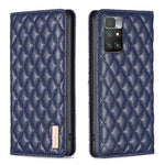 Custodia per telefono a conchiglia in pelle magnetica Diamond Lattice, For Xiaomi Redmi 10 2022 / Note 11 4G, For Xiaomi Redmi 10C, For Xiaomi Redmi A1 / A1+, For Xiaomi Redmi Note 9 / 10X 4G