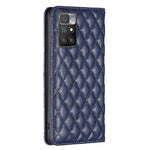 Custodia per telefono a conchiglia in pelle magnetica Diamond Lattice, For Xiaomi Redmi 10 2022 / Note 11 4G, For Xiaomi Redmi 10C, For Xiaomi Redmi A1 / A1+, For Xiaomi Redmi Note 9 / 10X 4G