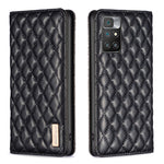 Custodia per telefono a conchiglia in pelle magnetica Diamond Lattice, For Xiaomi Redmi 10 2022 / Note 11 4G, For Xiaomi Redmi 10C, For Xiaomi Redmi A1 / A1+, For Xiaomi Redmi Note 9 / 10X 4G