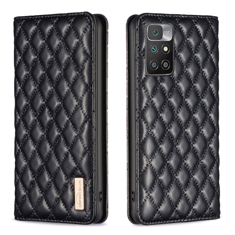 Custodia per telefono a conchiglia in pelle magnetica Diamond Lattice, For Xiaomi Redmi 10 2022 / Note 11 4G, For Xiaomi Redmi 10C, For Xiaomi Redmi A1 / A1+, For Xiaomi Redmi Note 9 / 10X 4G