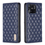 Custodia per telefono a conchiglia in pelle magnetica Diamond Lattice, For Xiaomi Redmi 10 2022 / Note 11 4G, For Xiaomi Redmi 10C, For Xiaomi Redmi A1 / A1+, For Xiaomi Redmi Note 9 / 10X 4G
