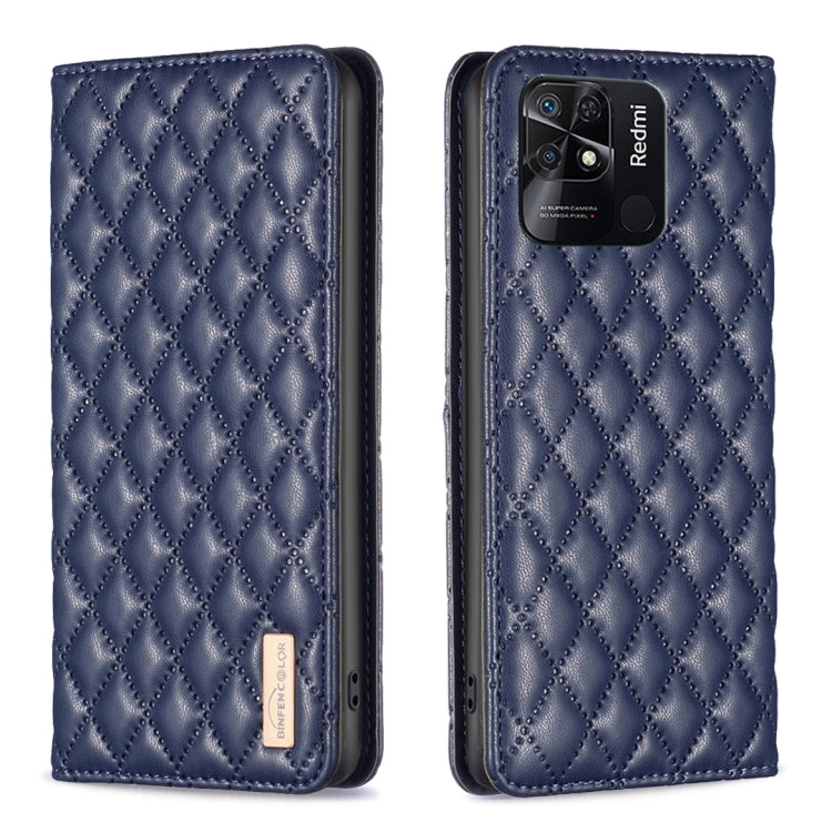 Custodia per telefono a conchiglia in pelle magnetica Diamond Lattice, For Xiaomi Redmi 10 2022 / Note 11 4G, For Xiaomi Redmi 10C, For Xiaomi Redmi A1 / A1+, For Xiaomi Redmi Note 9 / 10X 4G