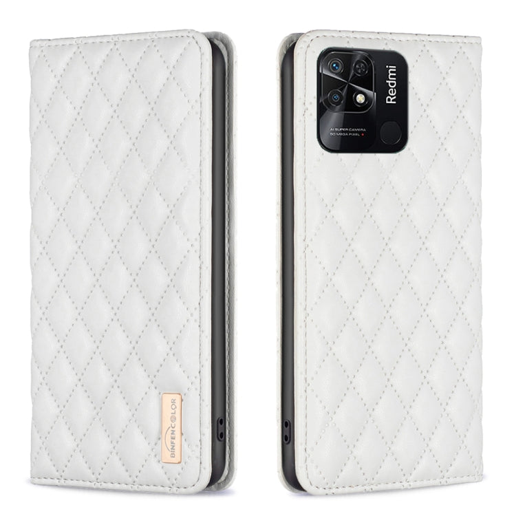 Custodia per telefono a conchiglia in pelle magnetica Diamond Lattice, For Xiaomi Redmi 10 2022 / Note 11 4G, For Xiaomi Redmi 10C, For Xiaomi Redmi A1 / A1+, For Xiaomi Redmi Note 9 / 10X 4G