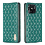 Custodia per telefono a conchiglia in pelle magnetica Diamond Lattice, For Xiaomi Redmi 10 2022 / Note 11 4G, For Xiaomi Redmi 10C, For Xiaomi Redmi A1 / A1+, For Xiaomi Redmi Note 9 / 10X 4G