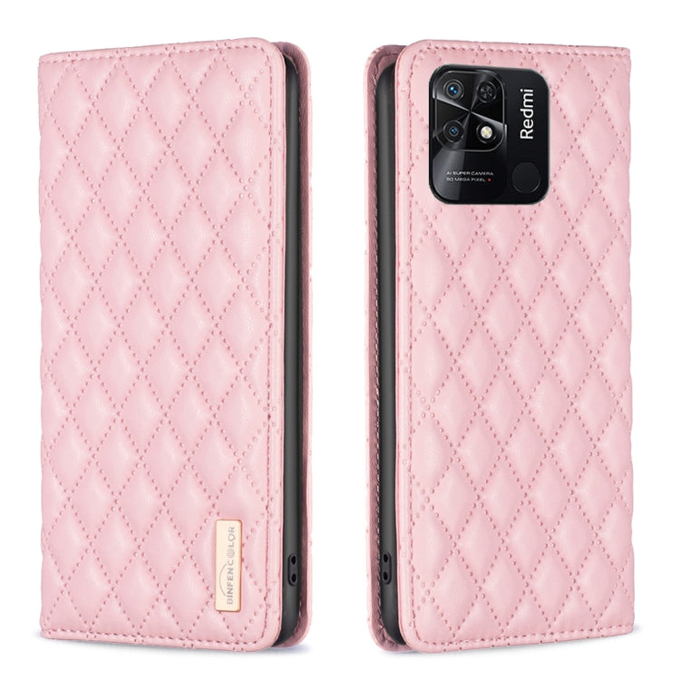 Custodia per telefono a conchiglia in pelle magnetica Diamond Lattice, For Xiaomi Redmi 10 2022 / Note 11 4G, For Xiaomi Redmi 10C, For Xiaomi Redmi A1 / A1+, For Xiaomi Redmi Note 9 / 10X 4G