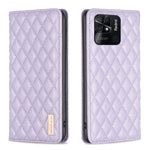 Custodia per telefono a conchiglia in pelle magnetica Diamond Lattice, For Xiaomi Redmi 10 2022 / Note 11 4G, For Xiaomi Redmi 10C, For Xiaomi Redmi A1 / A1+, For Xiaomi Redmi Note 9 / 10X 4G