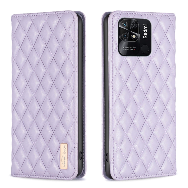 Custodia per telefono a conchiglia in pelle magnetica Diamond Lattice, For Xiaomi Redmi 10 2022 / Note 11 4G, For Xiaomi Redmi 10C, For Xiaomi Redmi A1 / A1+, For Xiaomi Redmi Note 9 / 10X 4G