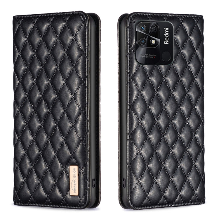 Custodia per telefono a conchiglia in pelle magnetica Diamond Lattice, For Xiaomi Redmi 10 2022 / Note 11 4G, For Xiaomi Redmi 10C, For Xiaomi Redmi A1 / A1+, For Xiaomi Redmi Note 9 / 10X 4G
