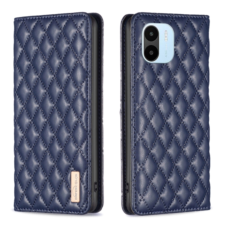 Custodia per telefono a conchiglia in pelle magnetica Diamond Lattice, For Xiaomi Redmi 10 2022 / Note 11 4G, For Xiaomi Redmi 10C, For Xiaomi Redmi A1 / A1+, For Xiaomi Redmi Note 9 / 10X 4G