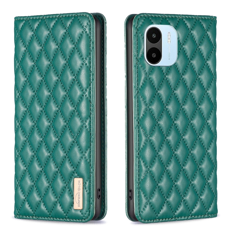 Custodia per telefono a conchiglia in pelle magnetica Diamond Lattice, For Xiaomi Redmi 10 2022 / Note 11 4G, For Xiaomi Redmi 10C, For Xiaomi Redmi A1 / A1+, For Xiaomi Redmi Note 9 / 10X 4G