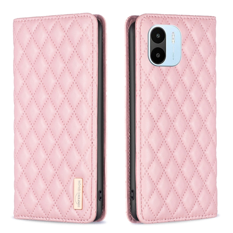 Custodia per telefono a conchiglia in pelle magnetica Diamond Lattice, For Xiaomi Redmi 10 2022 / Note 11 4G, For Xiaomi Redmi 10C, For Xiaomi Redmi A1 / A1+, For Xiaomi Redmi Note 9 / 10X 4G