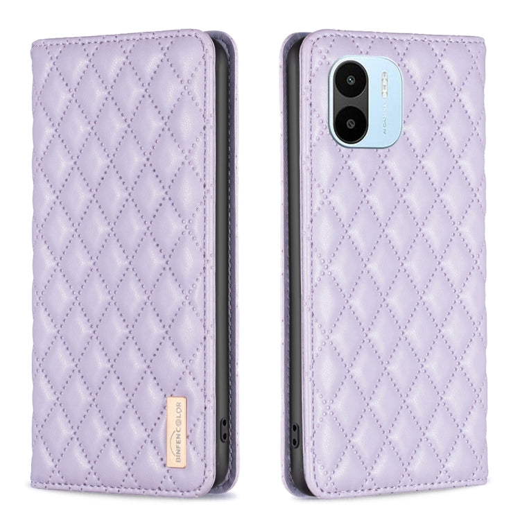 Custodia per telefono a conchiglia in pelle magnetica Diamond Lattice, For Xiaomi Redmi 10 2022 / Note 11 4G, For Xiaomi Redmi 10C, For Xiaomi Redmi A1 / A1+, For Xiaomi Redmi Note 9 / 10X 4G