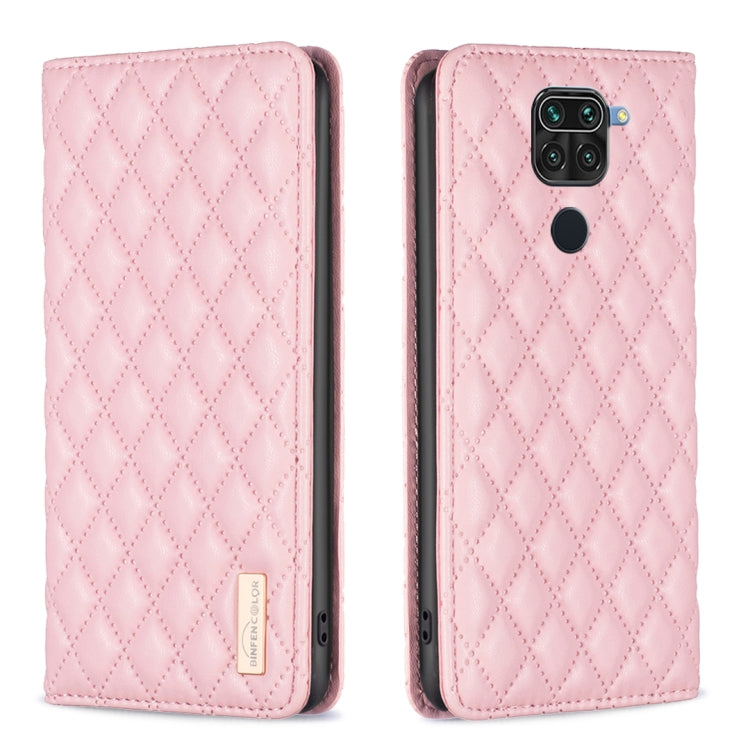 Custodia per telefono a conchiglia in pelle magnetica Diamond Lattice, For Xiaomi Redmi 10 2022 / Note 11 4G, For Xiaomi Redmi 10C, For Xiaomi Redmi A1 / A1+, For Xiaomi Redmi Note 9 / 10X 4G
