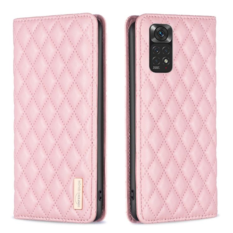 Custodia per telefono a conchiglia in pelle magnetica Diamond Lattice, For Xiaomi Redmi Note 11 / 11S, For Xiaomi Redmi Note 11 Pro 5G, For Xiaomi Redmi Note 9 Pro Max, For Xiaomi Redmi Note 10 4G / 10S