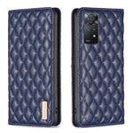 Custodia per telefono a conchiglia in pelle magnetica Diamond Lattice, For Xiaomi Redmi Note 11 / 11S, For Xiaomi Redmi Note 11 Pro 5G, For Xiaomi Redmi Note 9 Pro Max, For Xiaomi Redmi Note 10 4G / 10S