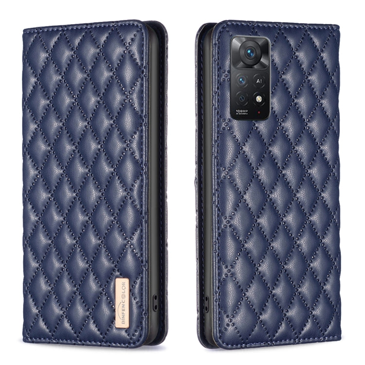 Custodia per telefono a conchiglia in pelle magnetica Diamond Lattice, For Xiaomi Redmi Note 11 / 11S, For Xiaomi Redmi Note 11 Pro 5G, For Xiaomi Redmi Note 9 Pro Max, For Xiaomi Redmi Note 10 4G / 10S