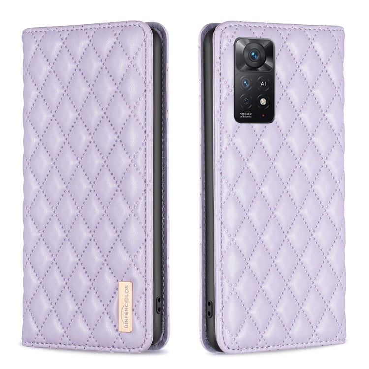 Custodia per telefono a conchiglia in pelle magnetica Diamond Lattice, For Xiaomi Redmi Note 11 / 11S, For Xiaomi Redmi Note 11 Pro 5G, For Xiaomi Redmi Note 9 Pro Max, For Xiaomi Redmi Note 10 4G / 10S