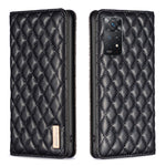 Custodia per telefono a conchiglia in pelle magnetica Diamond Lattice, For Xiaomi Redmi Note 11 / 11S, For Xiaomi Redmi Note 11 Pro 5G, For Xiaomi Redmi Note 9 Pro Max, For Xiaomi Redmi Note 10 4G / 10S