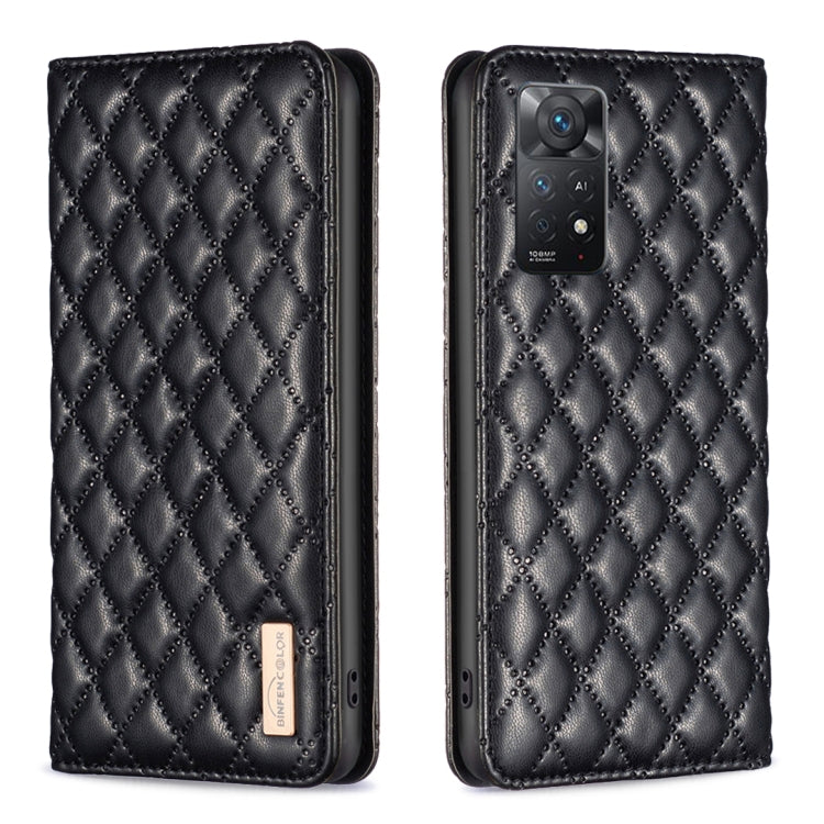 Custodia per telefono a conchiglia in pelle magnetica Diamond Lattice, For Xiaomi Redmi Note 11 / 11S, For Xiaomi Redmi Note 11 Pro 5G, For Xiaomi Redmi Note 9 Pro Max, For Xiaomi Redmi Note 10 4G / 10S