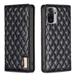 Custodia per telefono a conchiglia in pelle magnetica Diamond Lattice, For Xiaomi Redmi Note 11 / 11S, For Xiaomi Redmi Note 11 Pro 5G, For Xiaomi Redmi Note 9 Pro Max, For Xiaomi Redmi Note 10 4G / 10S