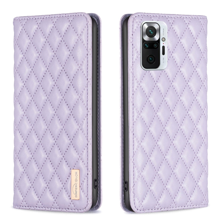 Custodia per telefono a conchiglia in pelle magnetica Diamond Lattice, For Xiaomi Redmi Note 10 Pro / 10 Pro Max, For Xiaomi Mi 11 Lite, For Xiaomi Mi 11i / Poco F3 / Redmi K40, For Xiaomi 11T / 11T Pro