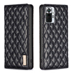 Custodia per telefono a conchiglia in pelle magnetica Diamond Lattice, For Xiaomi Redmi Note 10 Pro / 10 Pro Max, For Xiaomi Mi 11 Lite, For Xiaomi Mi 11i / Poco F3 / Redmi K40, For Xiaomi 11T / 11T Pro