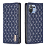Custodia per telefono a conchiglia in pelle magnetica Diamond Lattice, For Xiaomi Redmi Note 10 Pro / 10 Pro Max, For Xiaomi Mi 11 Lite, For Xiaomi Mi 11i / Poco F3 / Redmi K40, For Xiaomi 11T / 11T Pro
