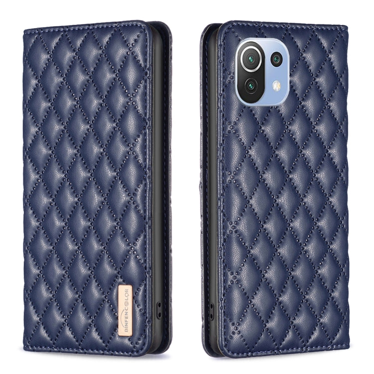 Custodia per telefono a conchiglia in pelle magnetica Diamond Lattice, For Xiaomi Redmi Note 10 Pro / 10 Pro Max, For Xiaomi Mi 11 Lite, For Xiaomi Mi 11i / Poco F3 / Redmi K40, For Xiaomi 11T / 11T Pro