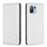 Custodia per telefono a conchiglia in pelle magnetica Diamond Lattice, For Xiaomi Redmi Note 10 Pro / 10 Pro Max, For Xiaomi Mi 11 Lite, For Xiaomi Mi 11i / Poco F3 / Redmi K40, For Xiaomi 11T / 11T Pro