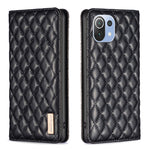 Custodia per telefono a conchiglia in pelle magnetica Diamond Lattice, For Xiaomi Redmi Note 10 Pro / 10 Pro Max, For Xiaomi Mi 11 Lite, For Xiaomi Mi 11i / Poco F3 / Redmi K40, For Xiaomi 11T / 11T Pro