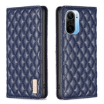 Custodia per telefono a conchiglia in pelle magnetica Diamond Lattice, For Xiaomi Redmi Note 10 Pro / 10 Pro Max, For Xiaomi Mi 11 Lite, For Xiaomi Mi 11i / Poco F3 / Redmi K40, For Xiaomi 11T / 11T Pro