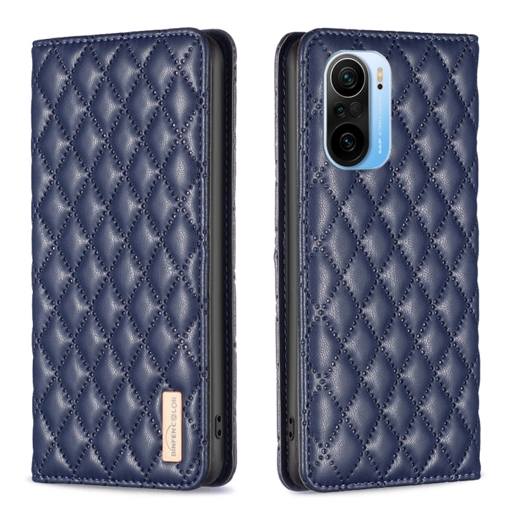 Custodia per telefono a conchiglia in pelle magnetica Diamond Lattice, For Xiaomi Redmi Note 10 Pro / 10 Pro Max, For Xiaomi Mi 11 Lite, For Xiaomi Mi 11i / Poco F3 / Redmi K40, For Xiaomi 11T / 11T Pro