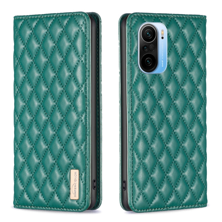 Custodia per telefono a conchiglia in pelle magnetica Diamond Lattice, For Xiaomi Redmi Note 10 Pro / 10 Pro Max, For Xiaomi Mi 11 Lite, For Xiaomi Mi 11i / Poco F3 / Redmi K40, For Xiaomi 11T / 11T Pro