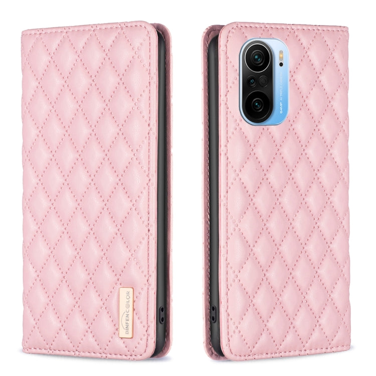 Custodia per telefono a conchiglia in pelle magnetica Diamond Lattice, For Xiaomi Redmi Note 10 Pro / 10 Pro Max, For Xiaomi Mi 11 Lite, For Xiaomi Mi 11i / Poco F3 / Redmi K40, For Xiaomi 11T / 11T Pro