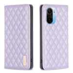Custodia per telefono a conchiglia in pelle magnetica Diamond Lattice, For Xiaomi Redmi Note 10 Pro / 10 Pro Max, For Xiaomi Mi 11 Lite, For Xiaomi Mi 11i / Poco F3 / Redmi K40, For Xiaomi 11T / 11T Pro