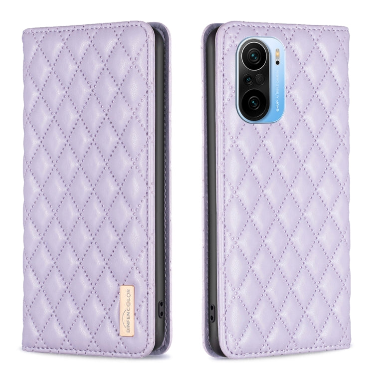 Custodia per telefono a conchiglia in pelle magnetica Diamond Lattice, For Xiaomi Redmi Note 10 Pro / 10 Pro Max, For Xiaomi Mi 11 Lite, For Xiaomi Mi 11i / Poco F3 / Redmi K40, For Xiaomi 11T / 11T Pro