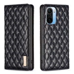 Custodia per telefono a conchiglia in pelle magnetica Diamond Lattice, For Xiaomi Redmi Note 10 Pro / 10 Pro Max, For Xiaomi Mi 11 Lite, For Xiaomi Mi 11i / Poco F3 / Redmi K40, For Xiaomi 11T / 11T Pro