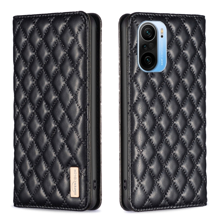Custodia per telefono a conchiglia in pelle magnetica Diamond Lattice, For Xiaomi Redmi Note 10 Pro / 10 Pro Max, For Xiaomi Mi 11 Lite, For Xiaomi Mi 11i / Poco F3 / Redmi K40, For Xiaomi 11T / 11T Pro