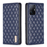 Custodia per telefono a conchiglia in pelle magnetica Diamond Lattice, For Xiaomi Redmi Note 10 Pro / 10 Pro Max, For Xiaomi Mi 11 Lite, For Xiaomi Mi 11i / Poco F3 / Redmi K40, For Xiaomi 11T / 11T Pro