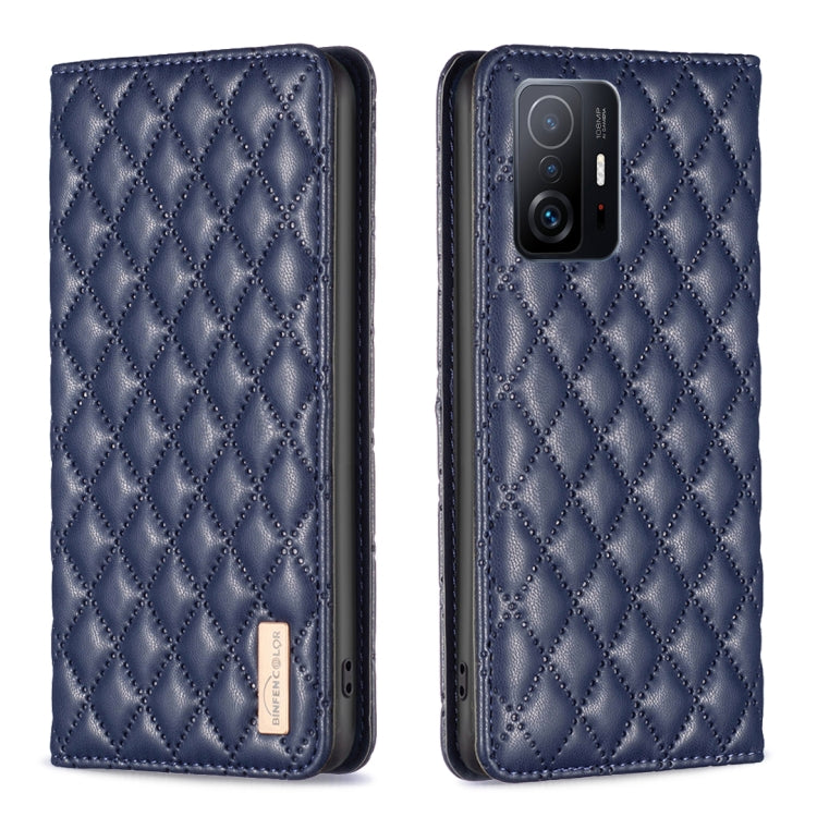 Custodia per telefono a conchiglia in pelle magnetica Diamond Lattice, For Xiaomi Redmi Note 10 Pro / 10 Pro Max, For Xiaomi Mi 11 Lite, For Xiaomi Mi 11i / Poco F3 / Redmi K40, For Xiaomi 11T / 11T Pro