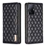 Custodia per telefono a conchiglia in pelle magnetica Diamond Lattice, For Xiaomi Redmi Note 10 Pro / 10 Pro Max, For Xiaomi Mi 11 Lite, For Xiaomi Mi 11i / Poco F3 / Redmi K40, For Xiaomi 11T / 11T Pro