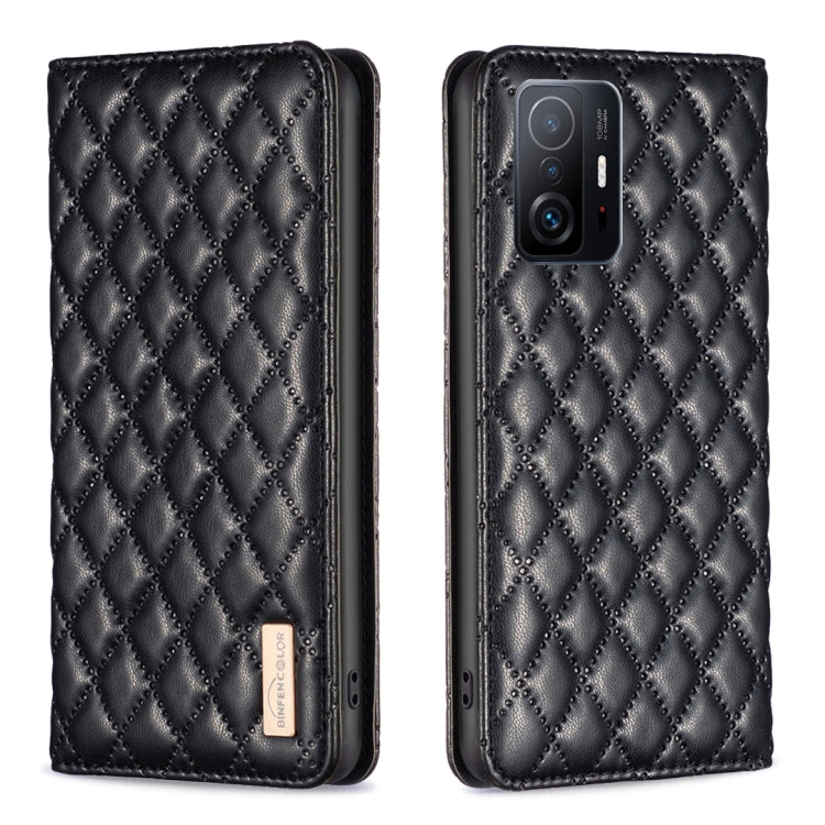 Custodia per telefono a conchiglia in pelle magnetica Diamond Lattice, For Xiaomi Redmi Note 10 Pro / 10 Pro Max, For Xiaomi Mi 11 Lite, For Xiaomi Mi 11i / Poco F3 / Redmi K40, For Xiaomi 11T / 11T Pro