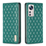 Custodia per telefono a conchiglia in pelle magnetica Diamond Lattice, For Xiaomi 12 Lite, For Xiaomi 12 Pro, For Xiaomi 12T / 12T Pro / Redmi K50 Ultra, For Xiaomi 12