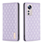 Custodia per telefono a conchiglia in pelle magnetica Diamond Lattice, For Xiaomi 12 Lite, For Xiaomi 12 Pro, For Xiaomi 12T / 12T Pro / Redmi K50 Ultra, For Xiaomi 12