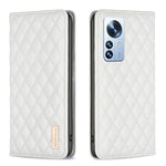 Custodia per telefono a conchiglia in pelle magnetica Diamond Lattice, For Xiaomi 12 Lite, For Xiaomi 12 Pro, For Xiaomi 12T / 12T Pro / Redmi K50 Ultra, For Xiaomi 12